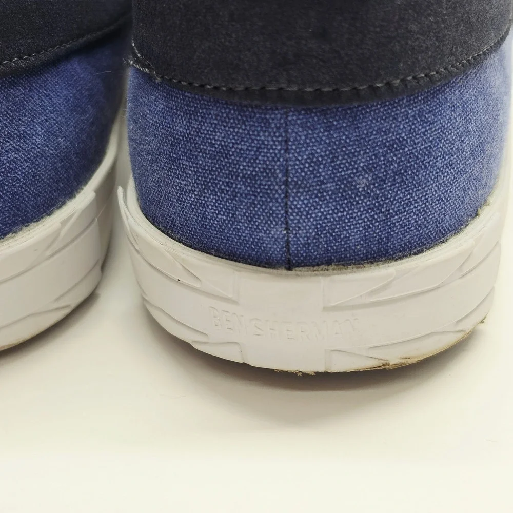 Ben Sherman Slip On Sneakers Mens 12 Blue Fabric Casual Loafers Low Top